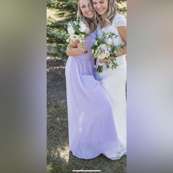 Lilac One-shoulder bridesmaid dress - Picture 5 of 7